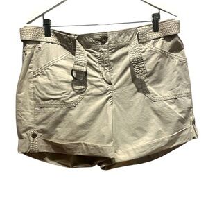 Tommy Hilfiger Women’s Ripstop Roll Cuff Shorts Khaki Size 14